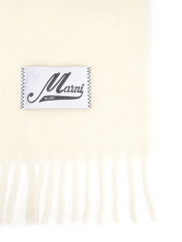 Marni White Wool Mufflers - Image 2