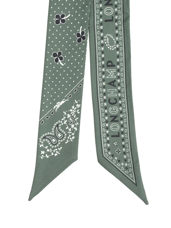 Longchamp Green Silk Mufflers - Image 2