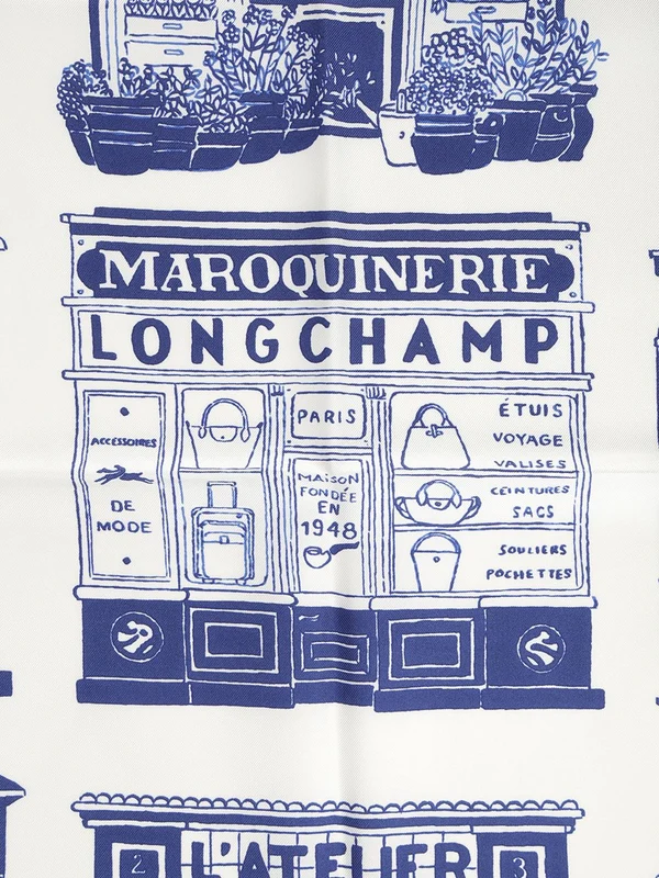 Longchamp Blue Silk Mufflers - Image 3