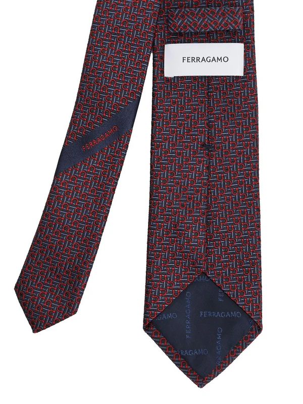 Ferragamo Burgundy Neck Ties - Image 2