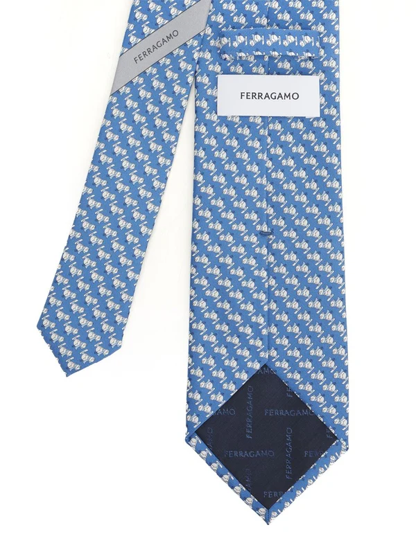 Ferragamo Blue Neck Ties - Image 2