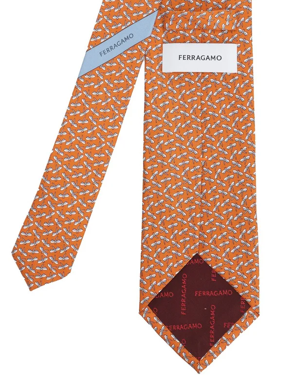 Ferragamo Orange Neck Ties - Image 2