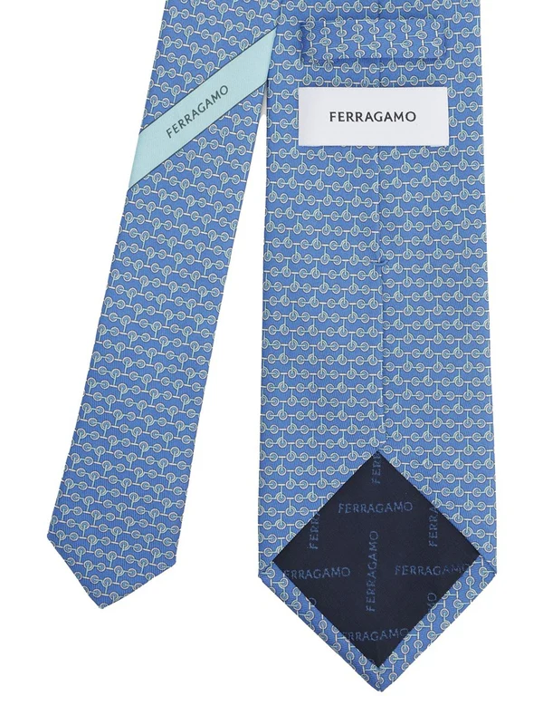 Ferragamo Blue Neck Ties - Image 2