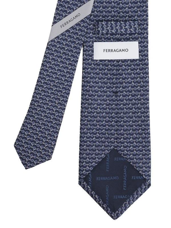 Ferragamo Blue Neck Ties - Image 2