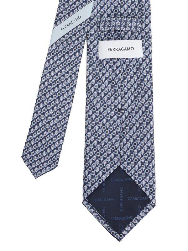 Ferragamo Blue Neck Ties - Image 2