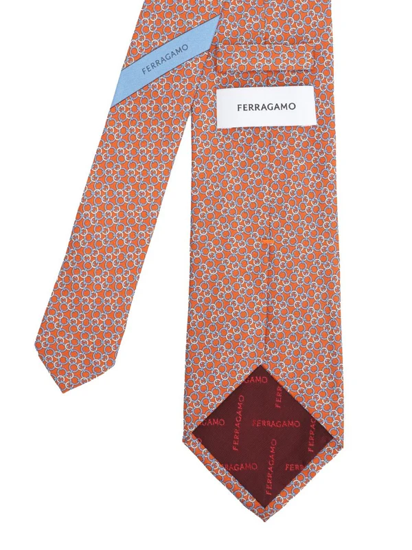 Ferragamo Orange Neck Ties - Image 2