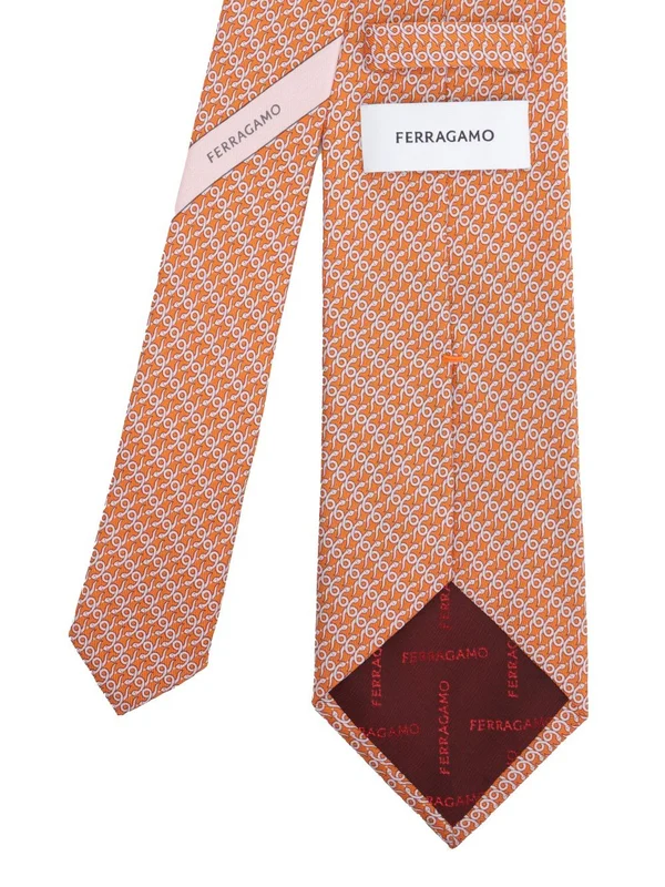 Ferragamo Orange Neck Ties - Image 2