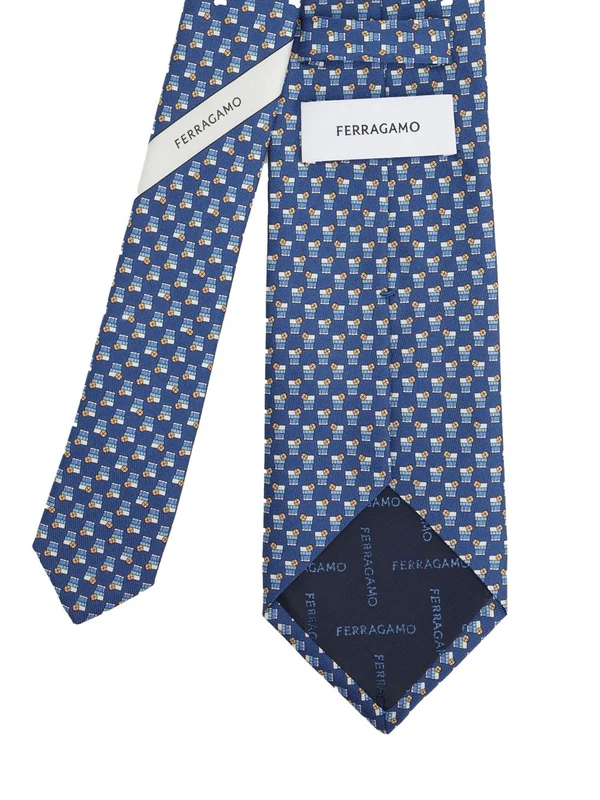 Ferragamo Blue Neck Ties - Image 2