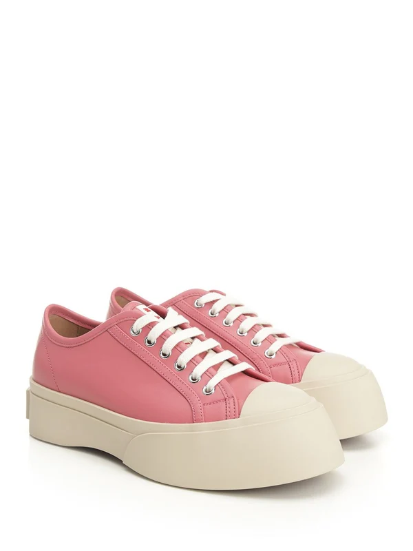Marni Pink Red Low Top Sneakers - Image 2