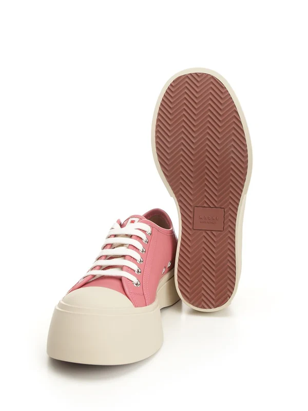 Marni Pink Red Low Top Sneakers - Image 5