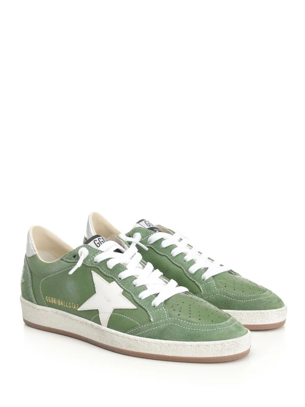 Golden Goose Green Low Top Sneakers - Image 2