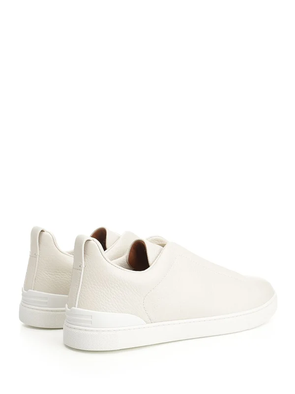 Ermenegildo Zegna White Low Top Sneakers - Image 3