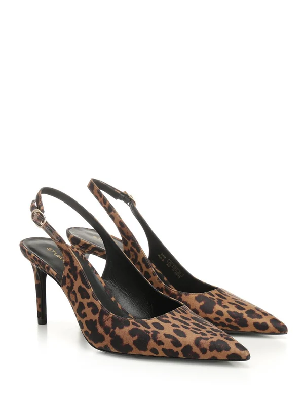 Stuart Weitzman Brown Slingback Heels - Image 2