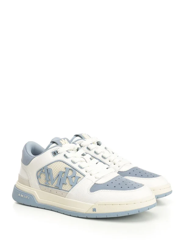 Amiri White Blue Low Top Sneakers - Image 2