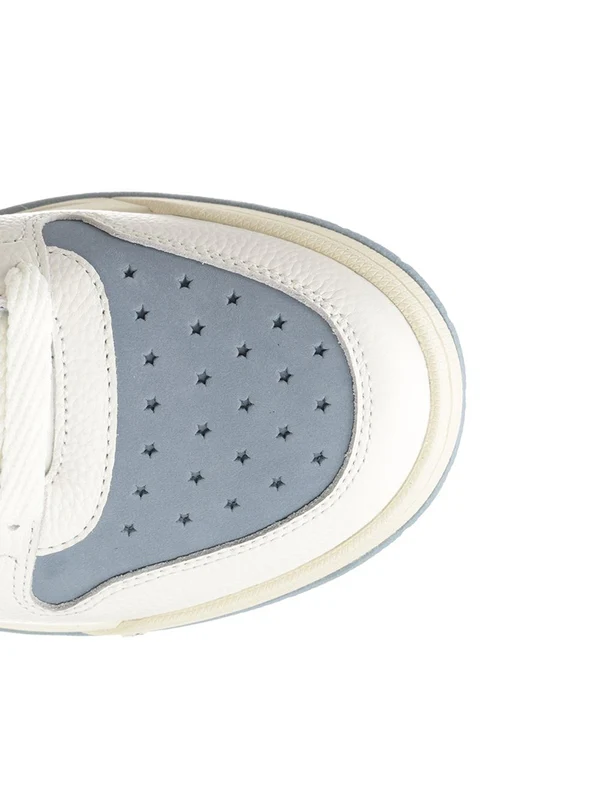 Amiri White Blue Low Top Sneakers - Image 4