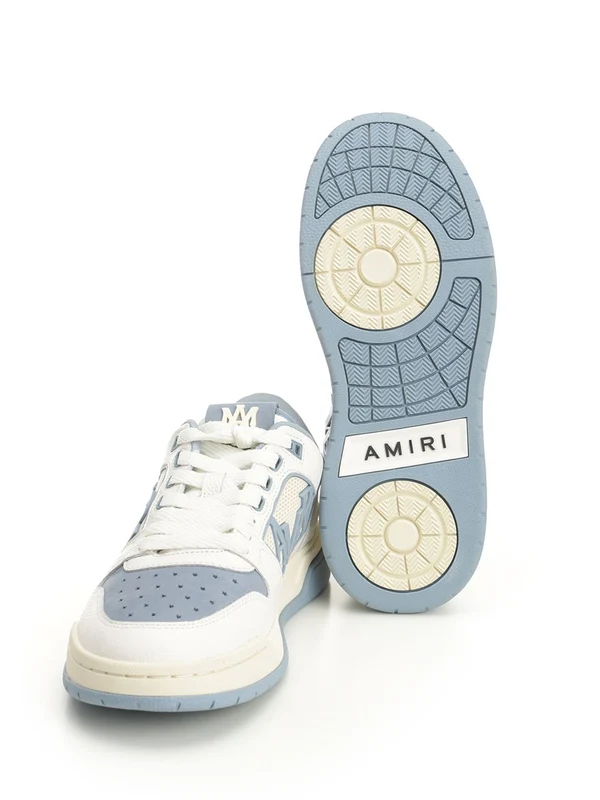 Amiri White Blue Low Top Sneakers - Image 5