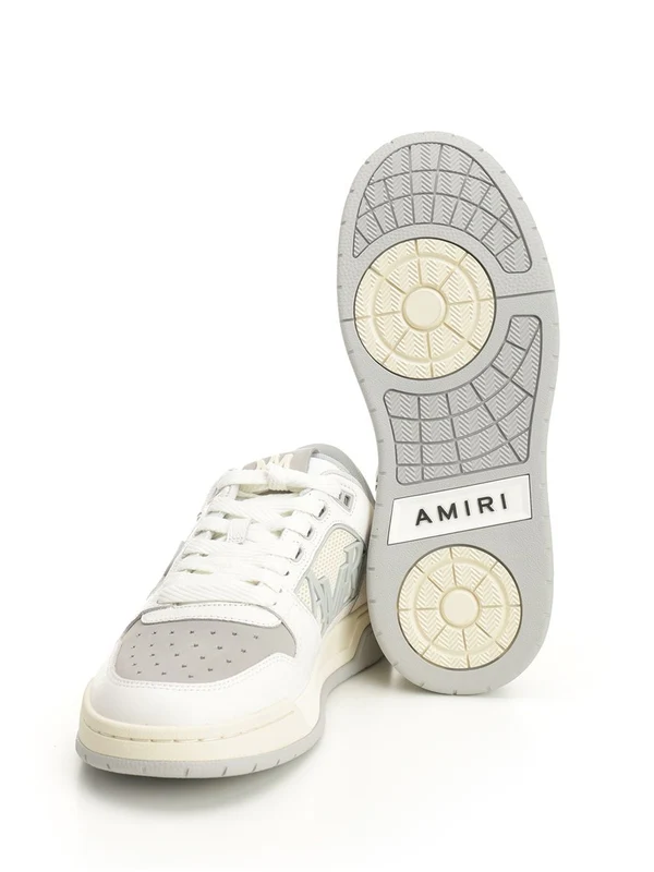 Amiri White Grey Low Top Sneakers - Image 5