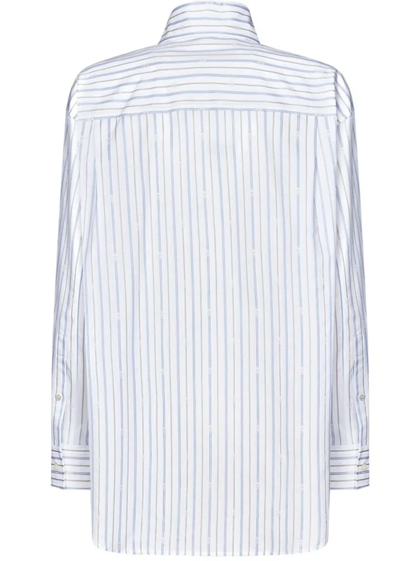 Alexander Mcqueen Blue Striped Shirts & Blouses - Image 2