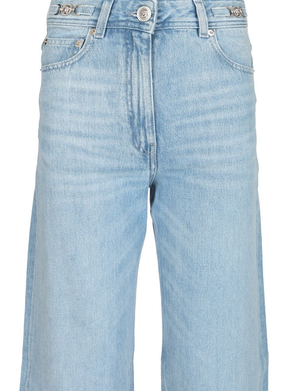 Versace Skyblue Denim Pants - Image 4