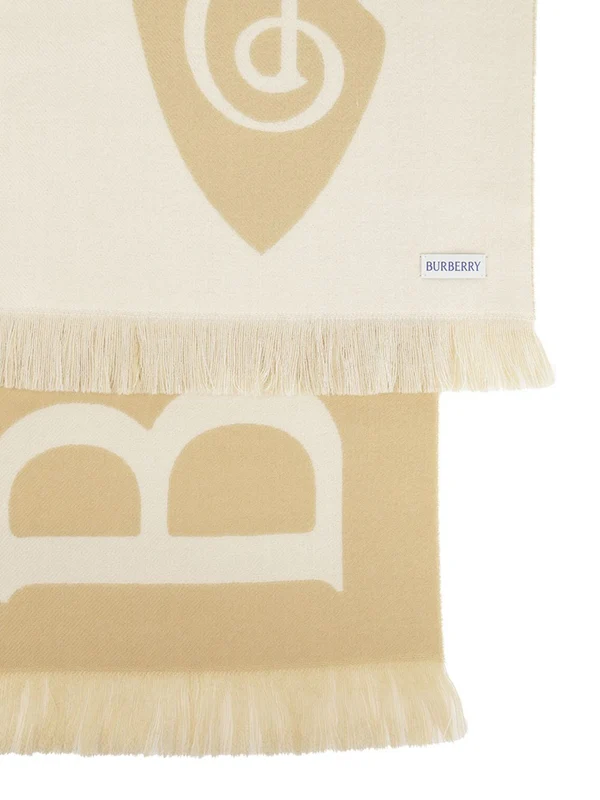 Burberry Beige Wool Mufflers - Image 2