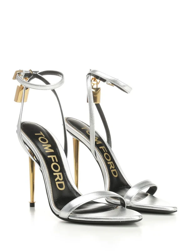 Tom Ford Silver Sandal Heels - Image 2