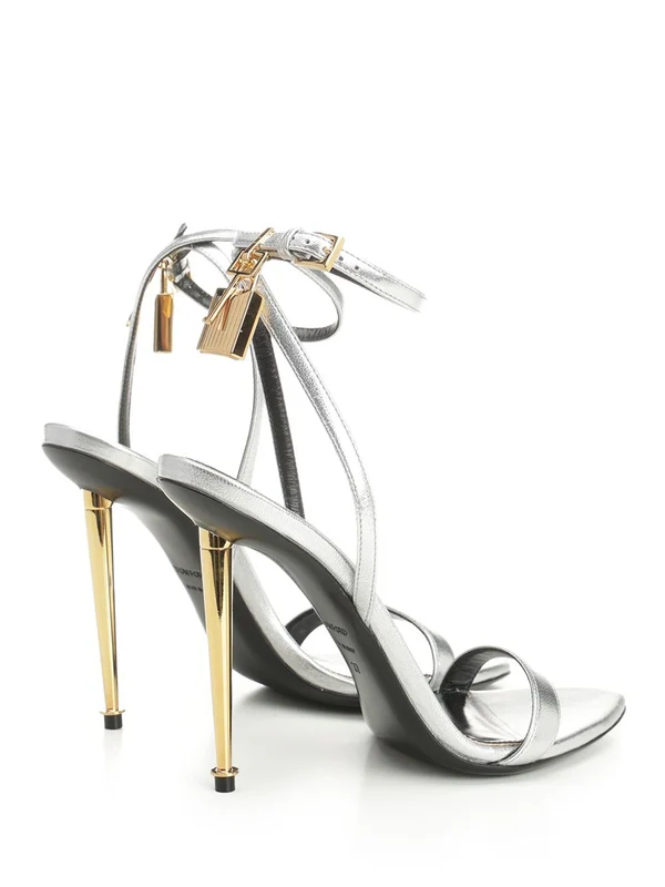 Tom Ford Silver Sandal Heels - Image 3
