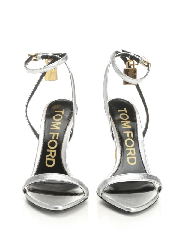 Tom Ford Silver Sandal Heels - Image 5