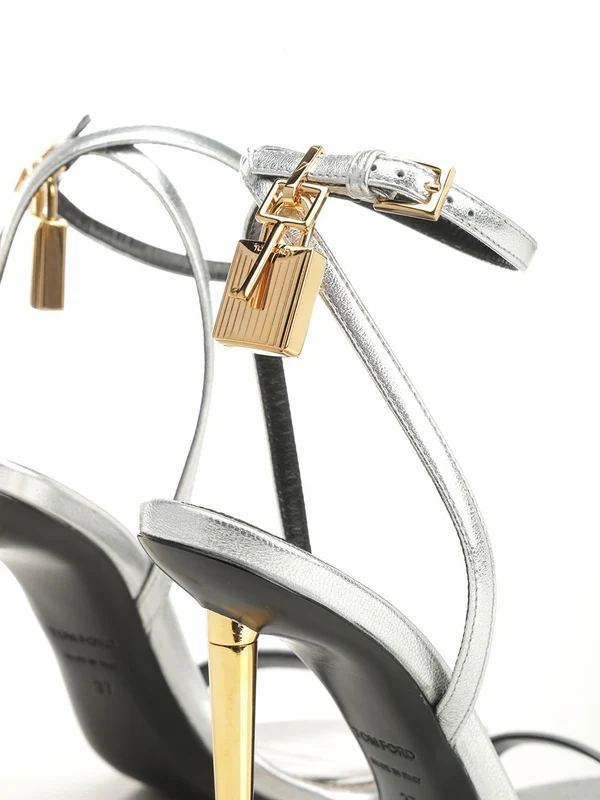 Tom Ford Silver Sandal Heels - Image 6