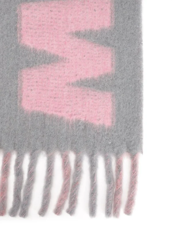Marni Grey Pink Wool Mufflers - Image 3