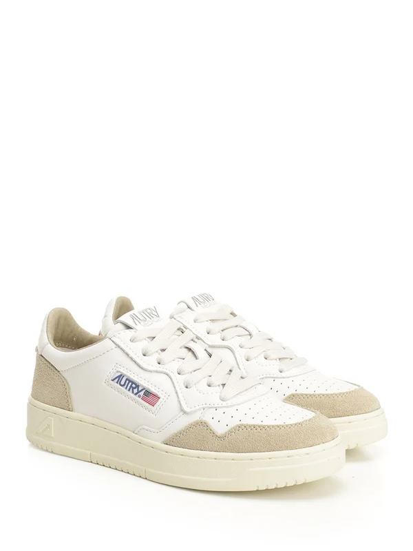 Autry Beige Low Top Sneakers - Image 2