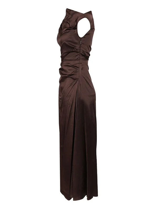 Staud Brown Long Dress - Image 3