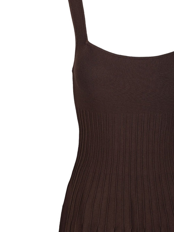 Staud Brown Midi Dress - Image 4