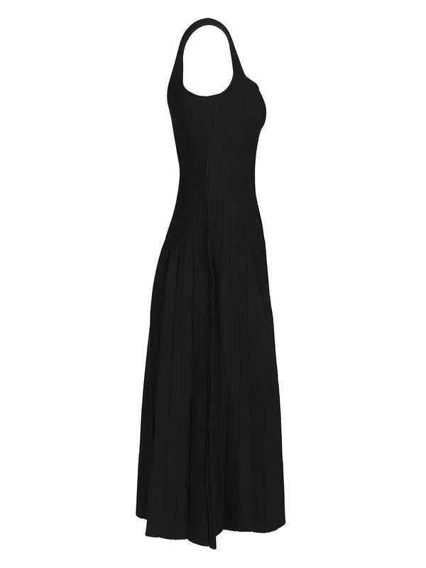 Staud Black Midi Dress - Image 3
