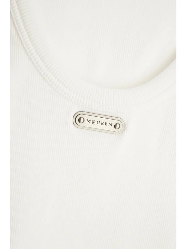 Alexander Mcqueen White Sleeveless Top - Image 3