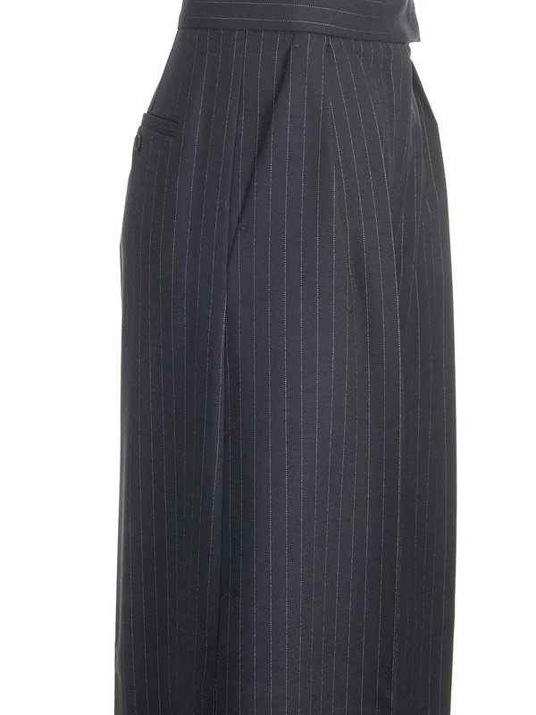 Max Mara Navy Tailored Pants - Image 4