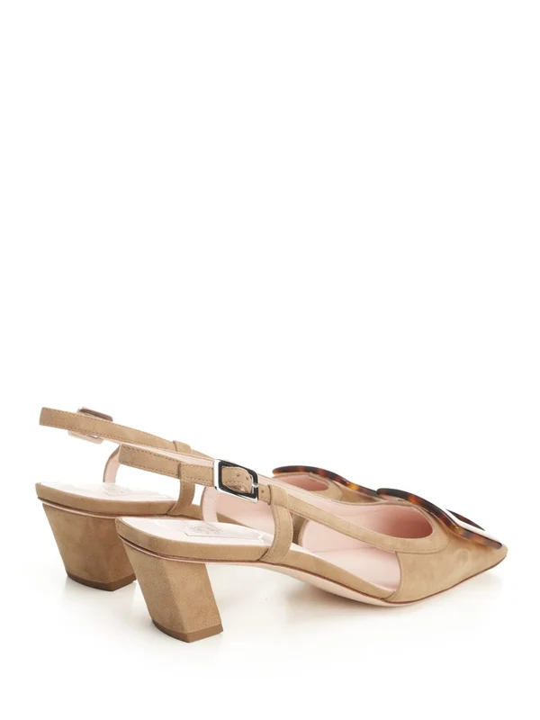Roger Vivier Brown Slingback Heels - Image 3