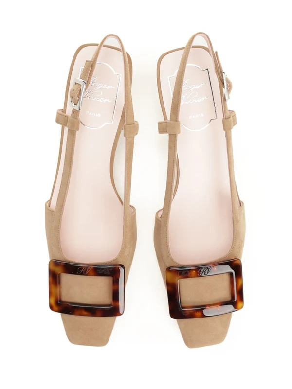Roger Vivier Brown Slingback Heels - Image 5