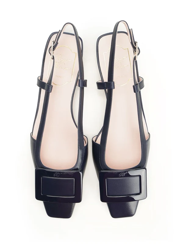 Roger Vivier Blue Slingback Heels - Image 5
