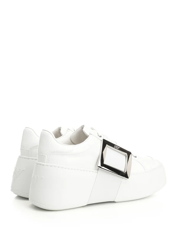 Roger Vivier White Low Top Sneakers - Image 2