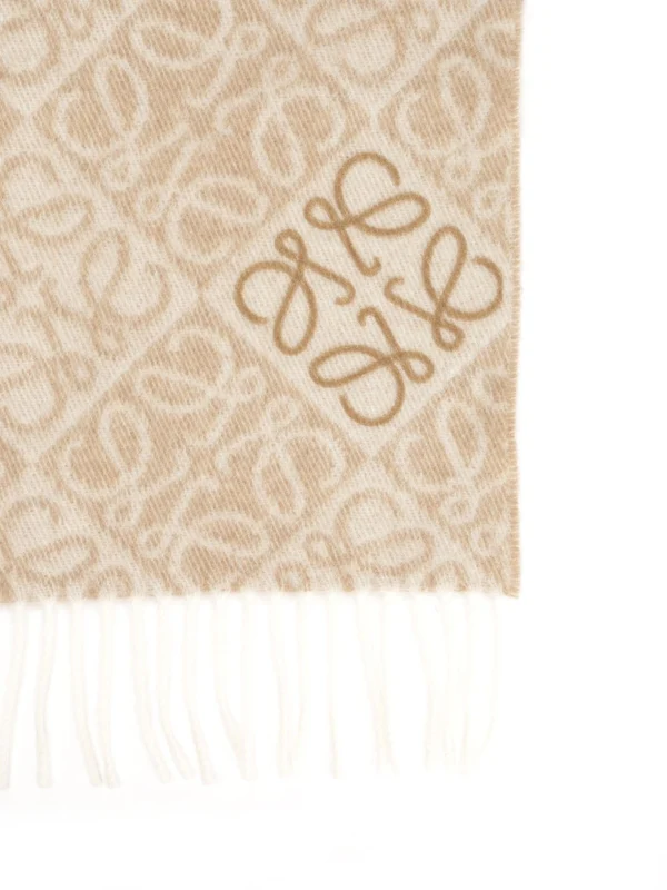 Loewe Beige Wool Mufflers - Image 2