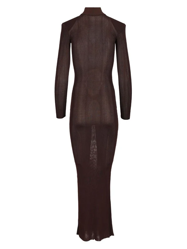 Self-Portrait Brown Long Dress - Image 2