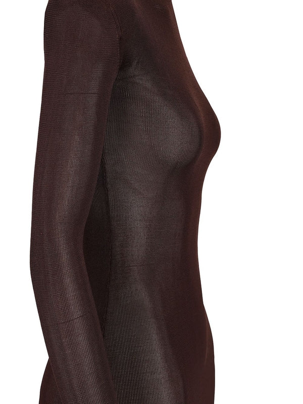 Self-Portrait Brown Long Dress - Image 3