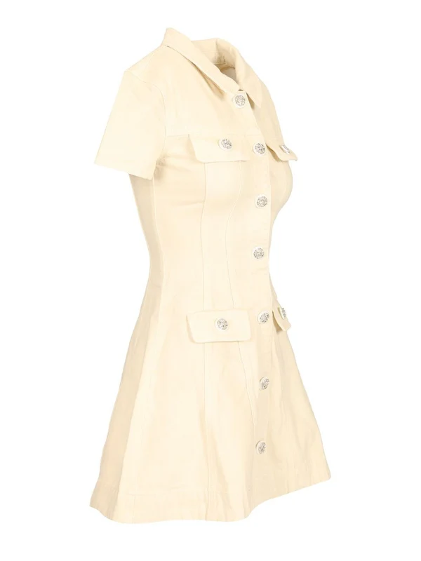 Self-Portrait Beige Mini Dress - Image 3