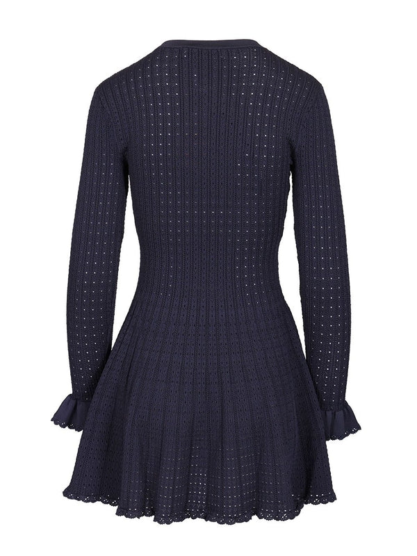 Self-Portrait Navy Mini Dress - Image 2
