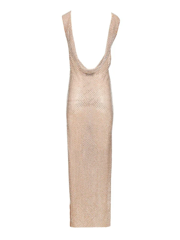 Self-Portrait Silver Long Dress - Image 2