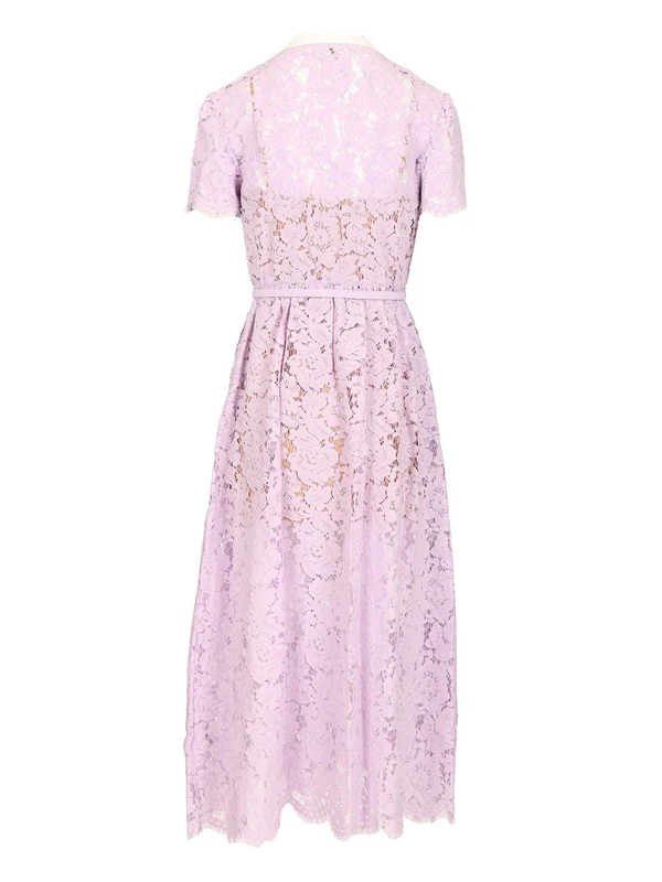 Self-Portrait Purple Midi Dress - Image 2