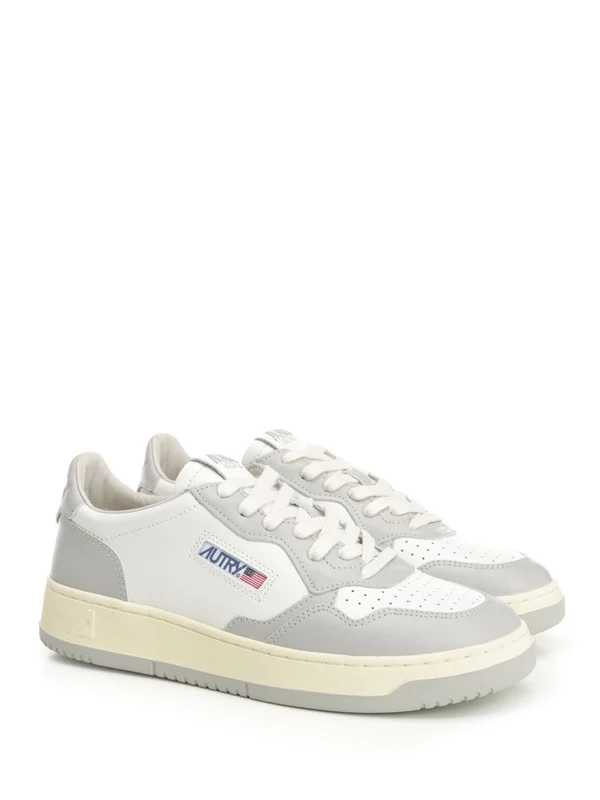 Autry Grey White Low Top Sneakers - Image 2