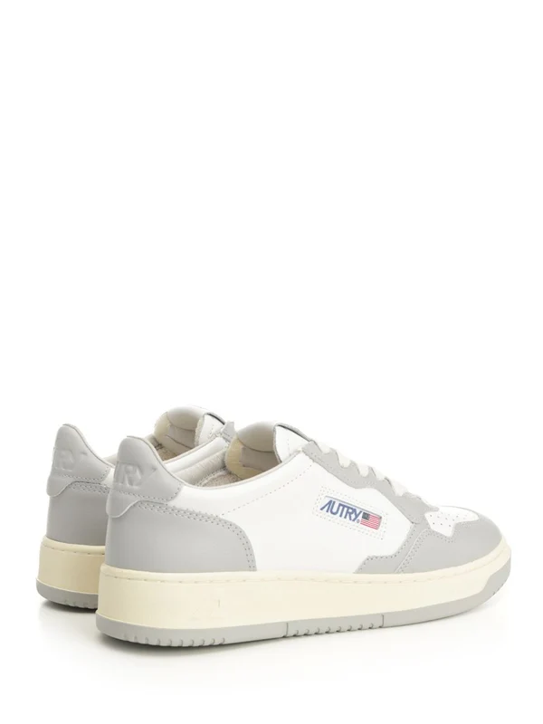 Autry Grey White Low Top Sneakers - Image 3