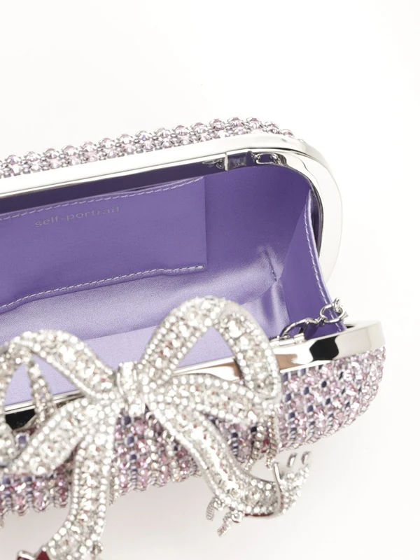 Self-Portrait Silver Clutch Bags - Image 4