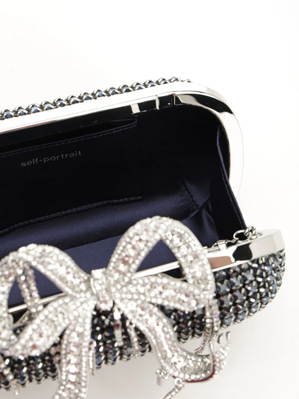 Self-Portrait Navy Clutch Bags - Image 4